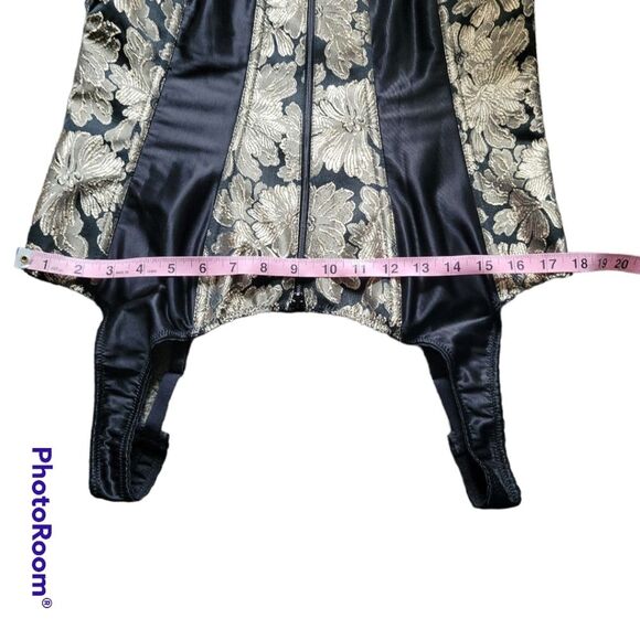 TESA BLACK GOLD FLORAL STRIPE CORSET - 40 - Picture 9 of 10